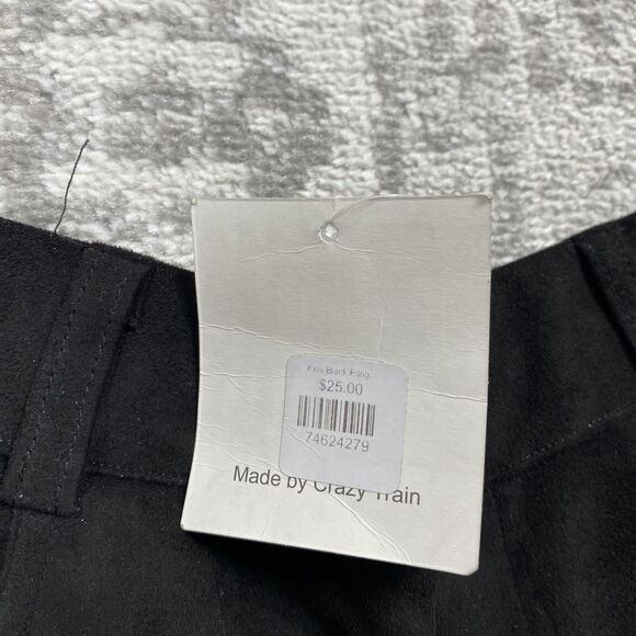 NEW Crazy Train Caboose Shorts Kids Western Print Black Fringe Shorts Size 12 - Picture 4 of 7